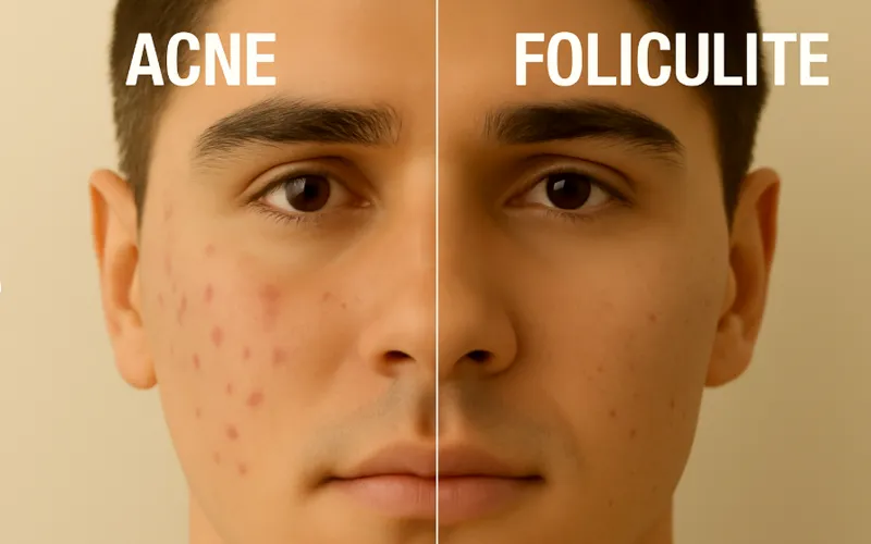 acne vs foliculite
