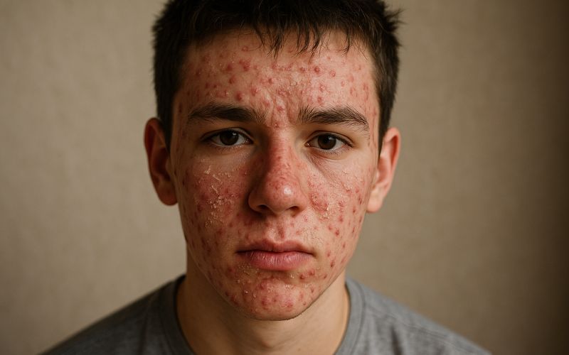 rosto descama isotretinoina